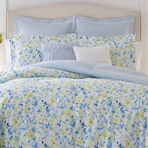 Laura Ashley - Twin Nora Reversible Comforter 5 PC BONUS Set